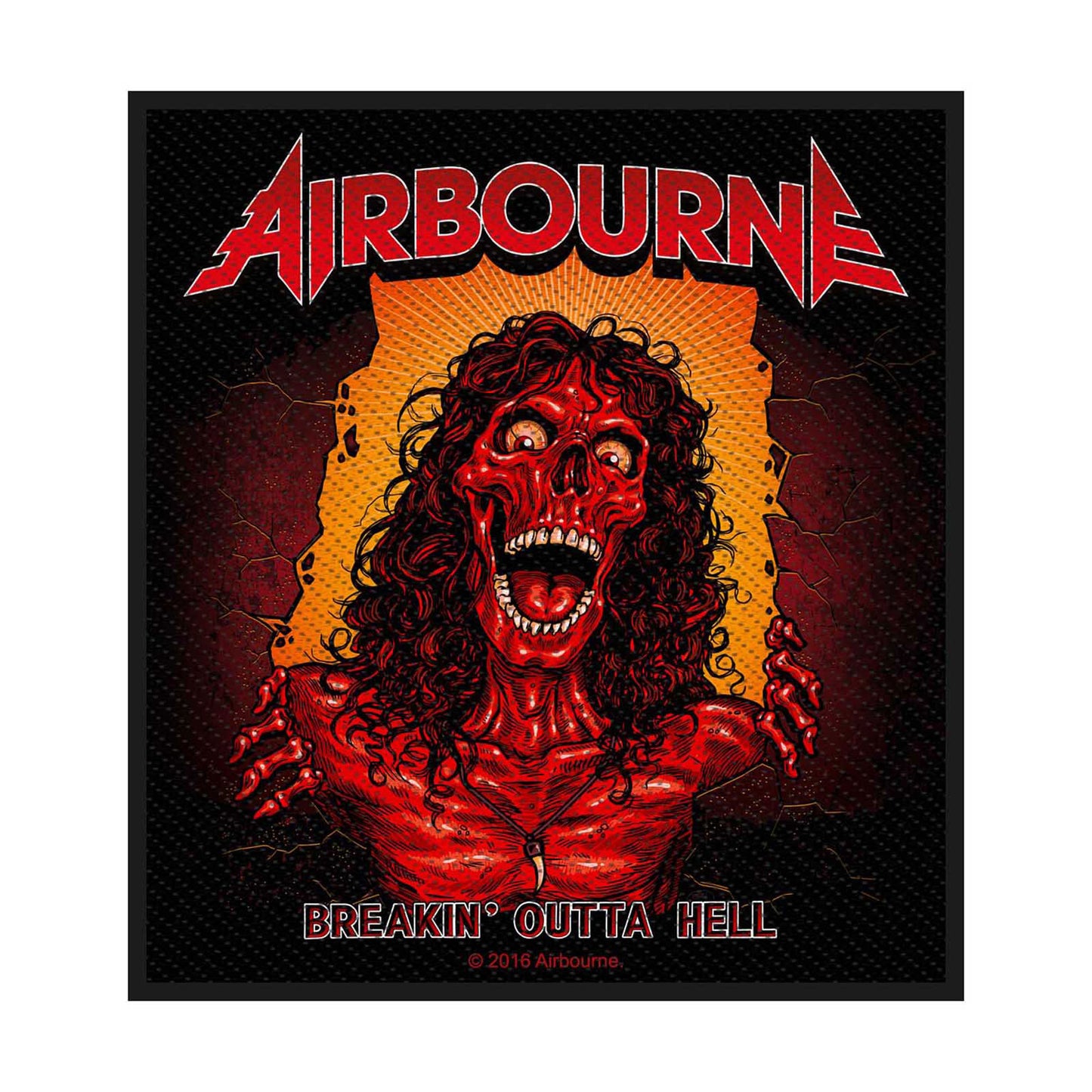 AIRBOURNE STANDARD PATCH: BREAKIN' OUTA HELL
