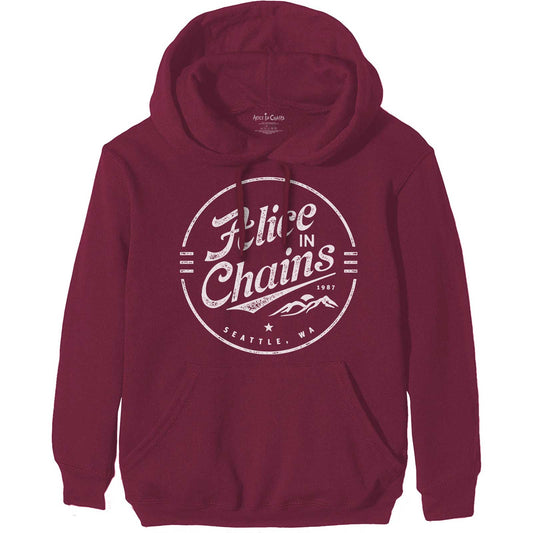 ALICE IN CHAINS UNISEX PULLOVER HOODIE: CIRCLE EMBLEM