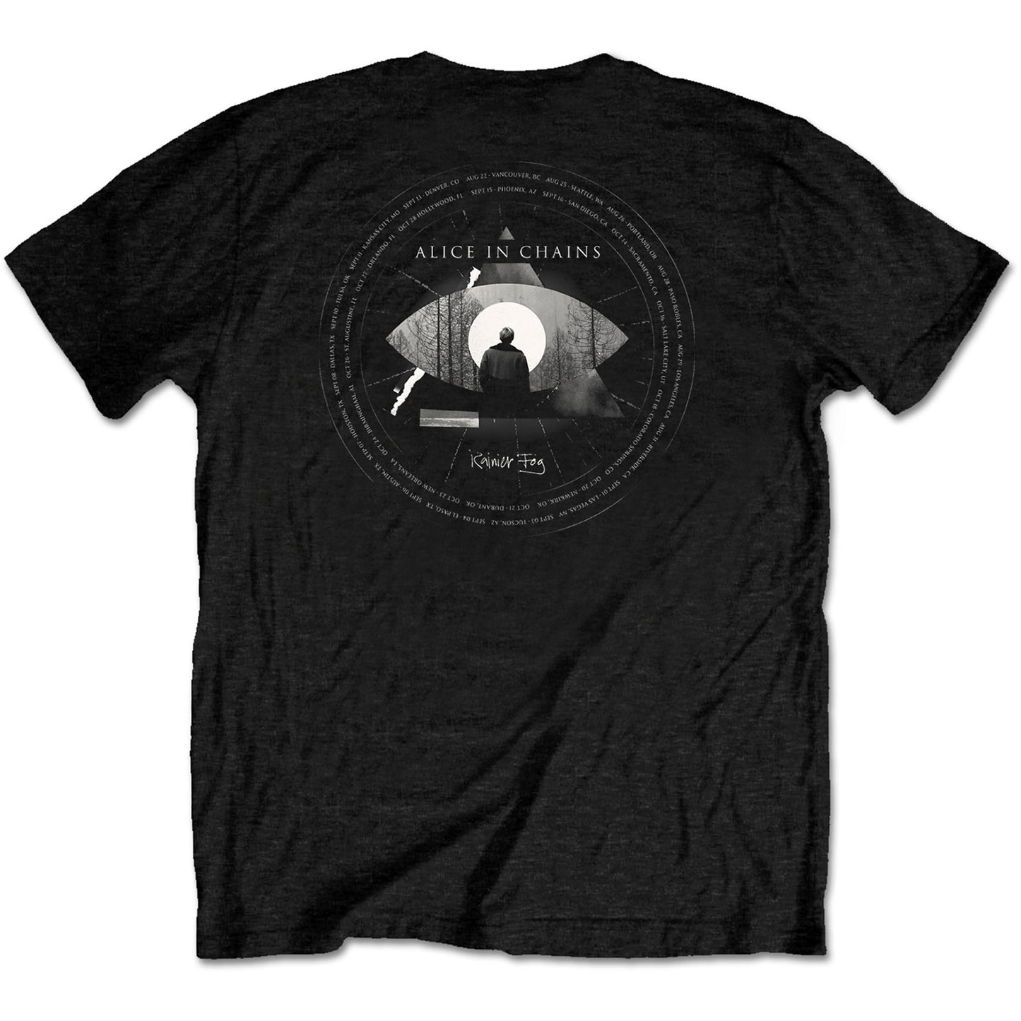 ALICE IN CHAINS UNISEX T-SHIRT: FOG MOUNTAIN (BACK PRINT)