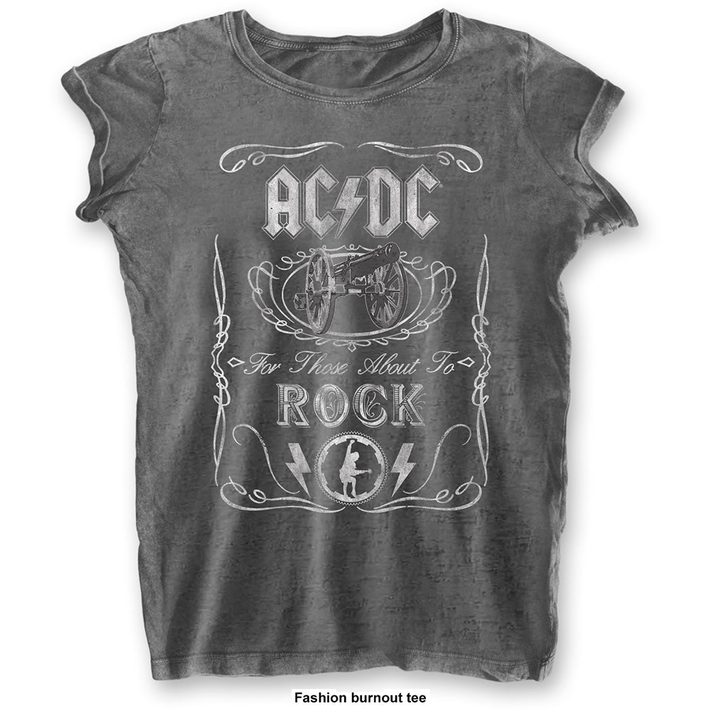 AC/DC LADIES T-SHIRT: CANNON SWIG