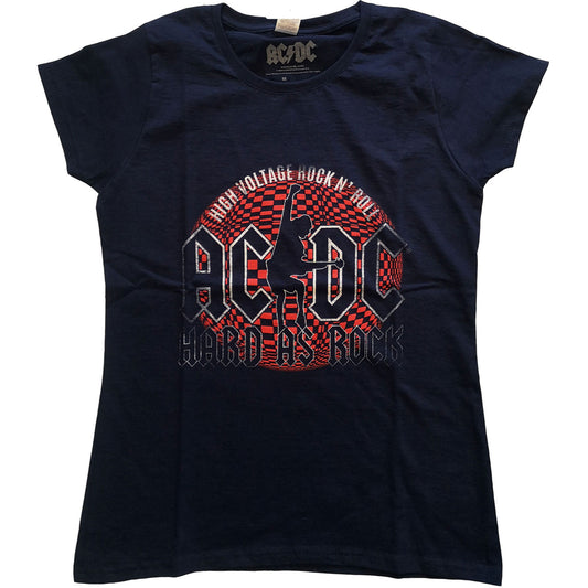 AC/DC LADIES T-SHIRT: HARD AS ROCK