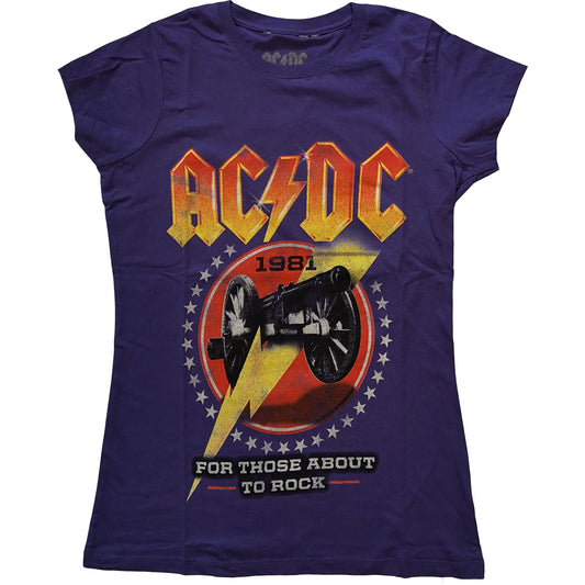 AC/DC LADIES T-SHIRT: FOR THOSE ABOUT TO ROCK '81