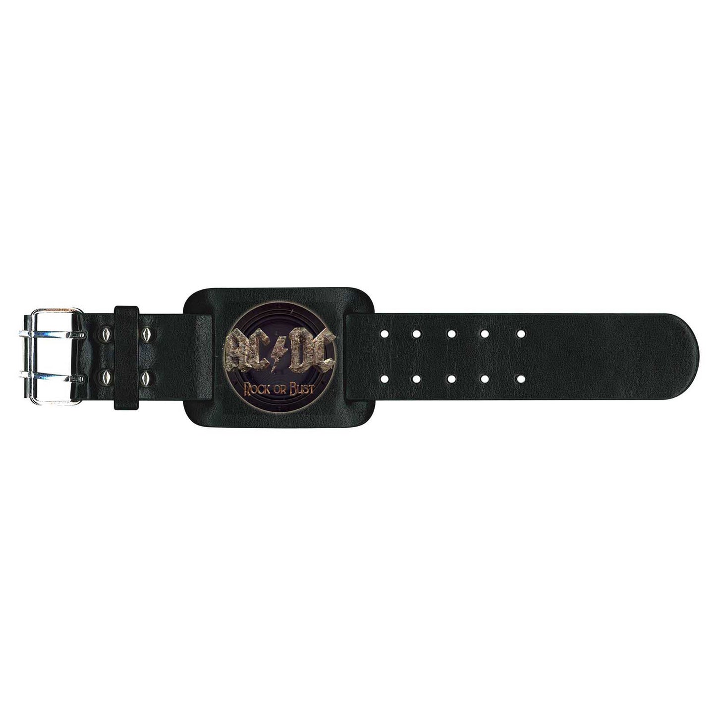 AC/DC LEATHER WRIST STRAP: ROCK OR BUST