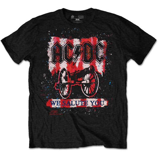 AC/DC UNISEX T-SHIRT: WE SALUTE YOU BOLD
