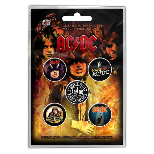 AC/DC BUTTON BADGE PACK: HIGHWAY TO HELL 