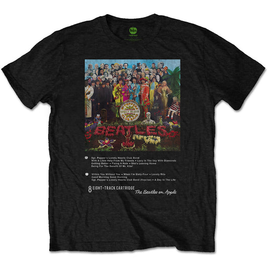 THE BEATLES UNISEX T-SHIRT: SGT PEPPER 8 TRACK