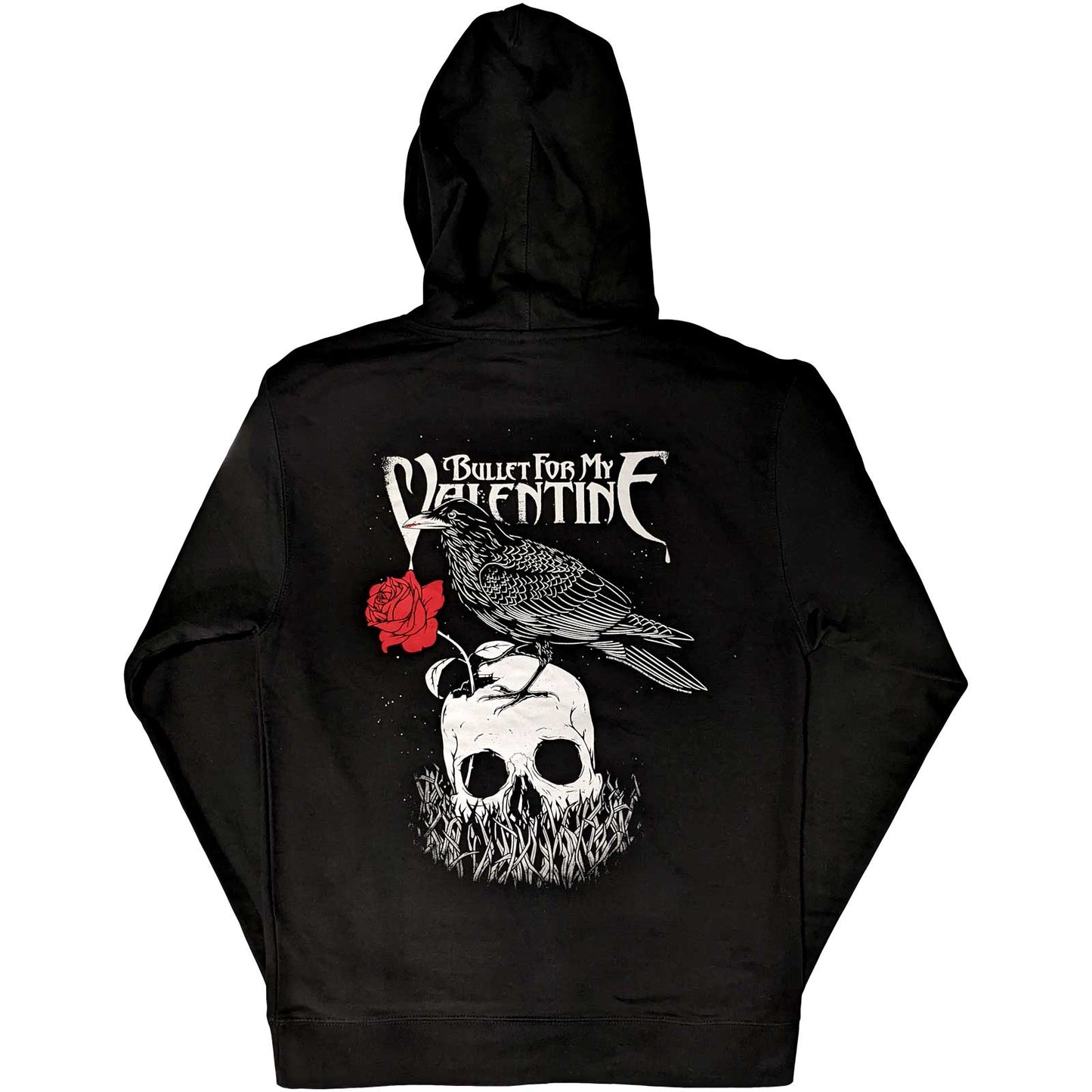 BULLET FOR MY VALENTINE UNISEX PULLOVER HOODIE: LOGO & RAVEN