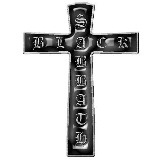 BLACK SABBATH PIN BADGE: CROSS