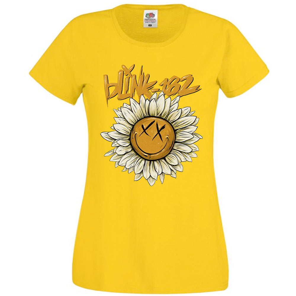 BLINK-182 LADIES T-SHIRT: SUNFLOWER