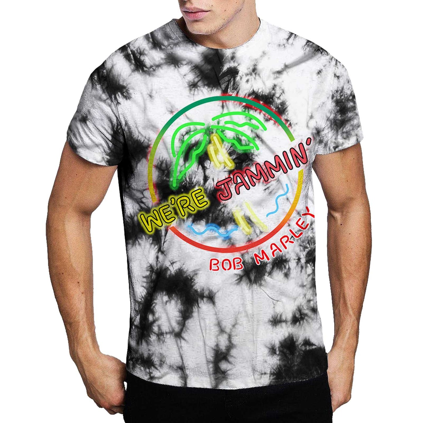 BOB MARLEY UNISEX T-SHIRT: NEON SIGN