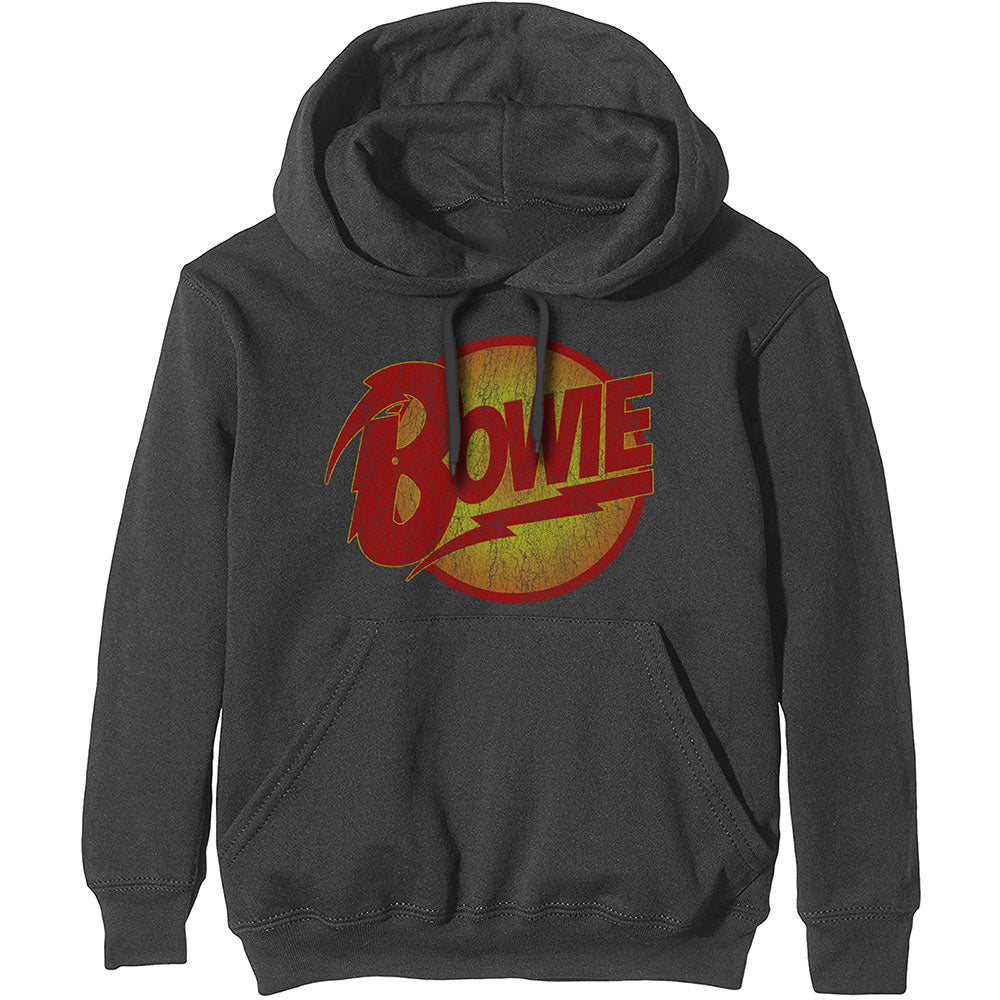 DAVID BOWIE UNISEX PULLOVER HOODIE: VINTAGE DIAMOND DOGS LOGO