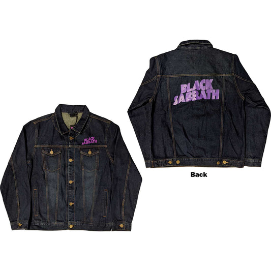 BLACK SABBATH UNISEX DENIM JACKET: WAVY LOGO