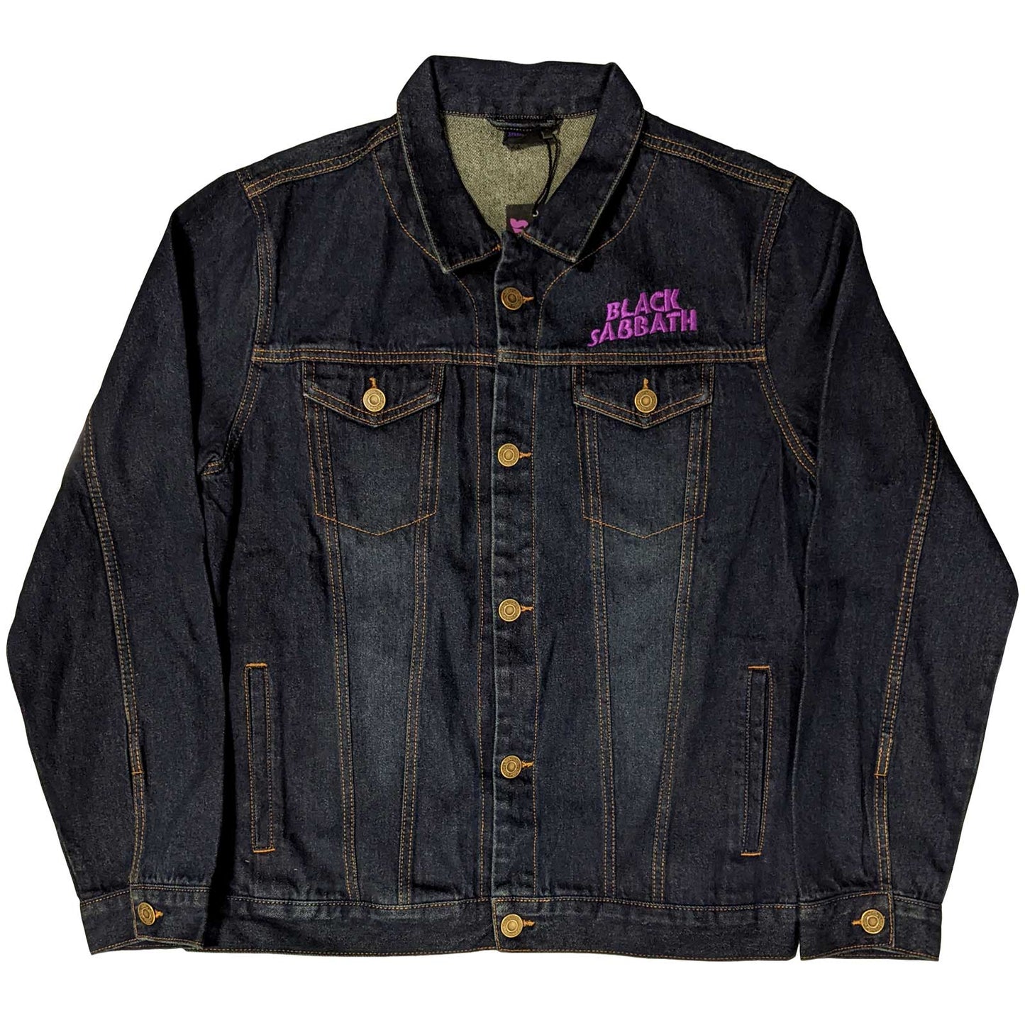 BLACK SABBATH UNISEX DENIM JACKET: WAVY LOGO