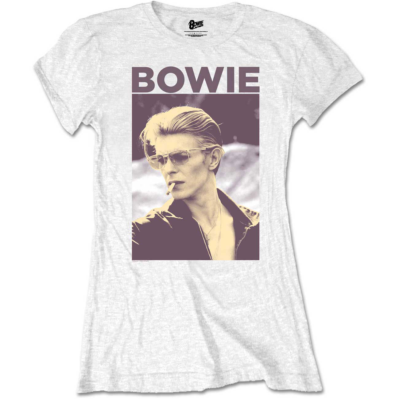 DAVID BOWIE LADIES T-SHIRT: SMOKING