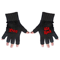DIO UNISEX FINGERLESS GLOVES: LOGO & WE ROCK