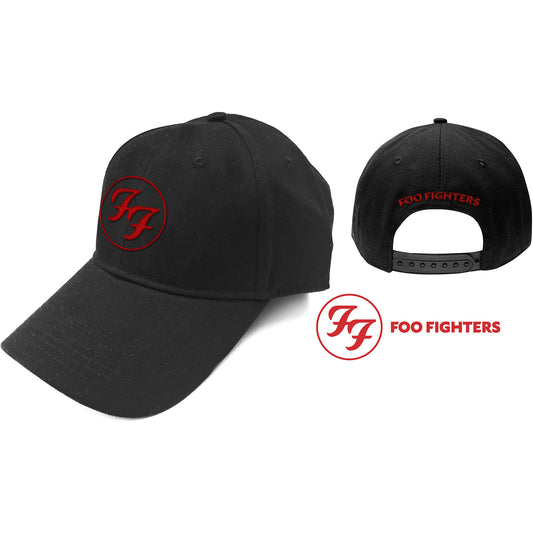 FOO FIGHTERS UNISEX BASEBALL CAP: RED CIRCLE LOGO