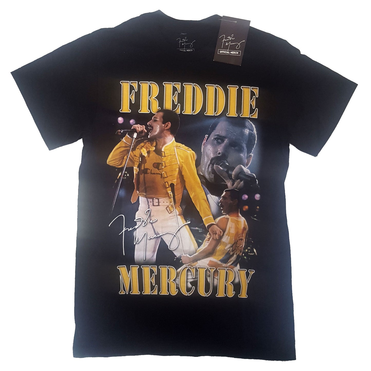 FREDDIE MERCURY UNISEX T-SHIRT: LIVE HOMAGE