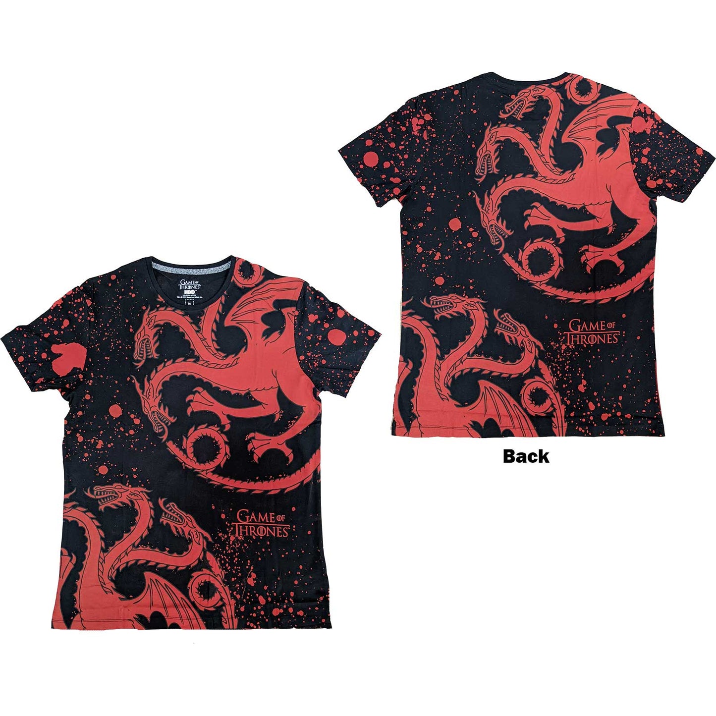 GAME OF THRONES UNISEX T-SHIRT: HOUSE TARGARYEN DRAGON