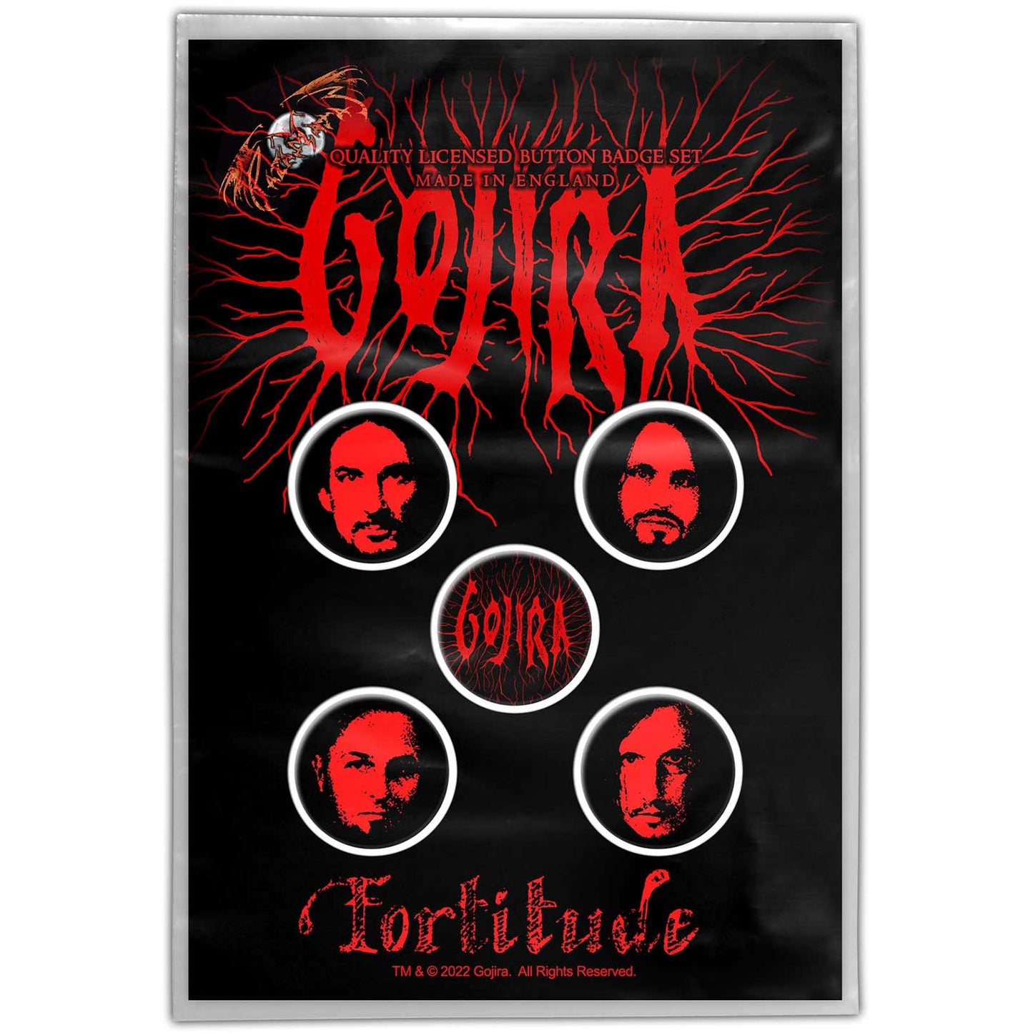 GOJIRA BUTTON BADGE PACK: FORTITUDE