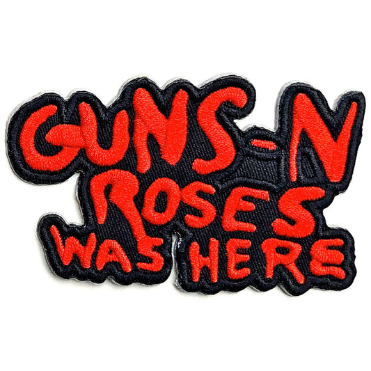 GUNS N' ROSES STANDARD PATCH: CUT-OUT WAS HERE
