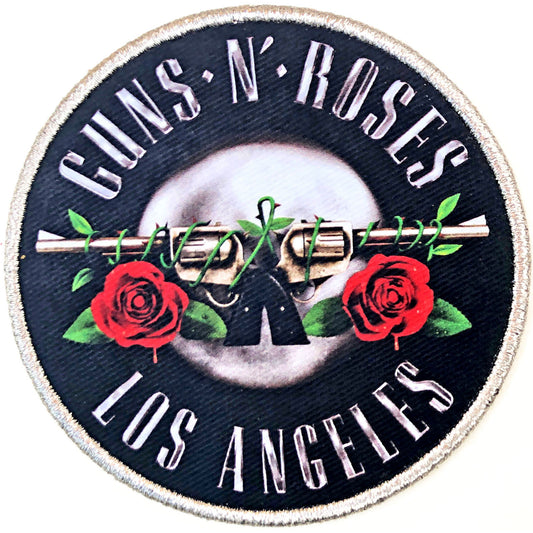 GUNS N' ROSES STANDARD PATCH: LOS ANGELES SILVER