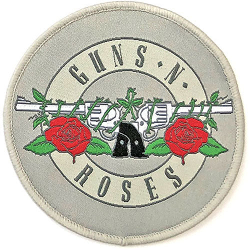 GUNS N' ROSES STANDARD PATCH: SILVER CIRCLE LOGO