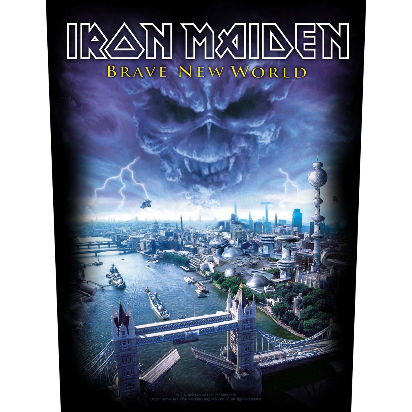 IRON MAIDEN BACK PATCH: BRAVE NEW WORLD