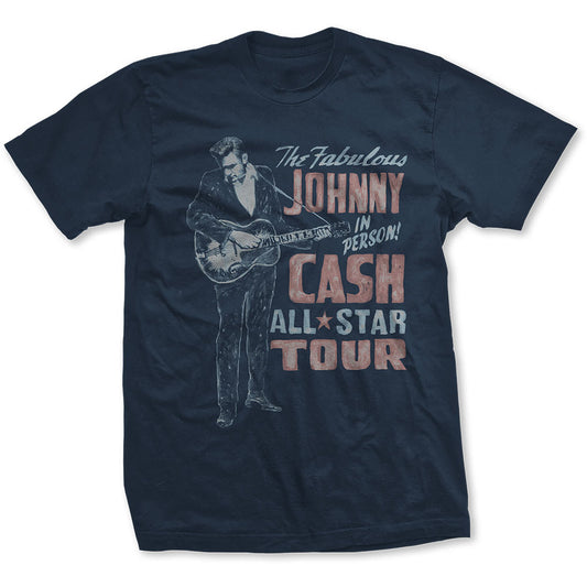 JOHNNY CASH UNISEX T-SHIRT: ALL STAR TOUR