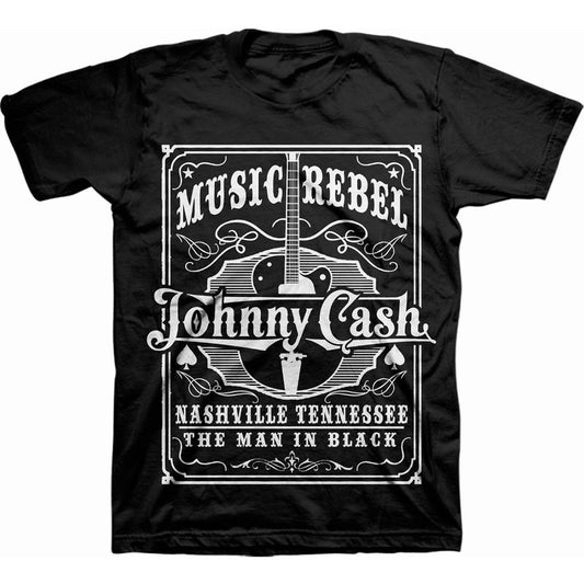JOHNNY CASH UNISEX T-SHIRT: MUSIC REBEL