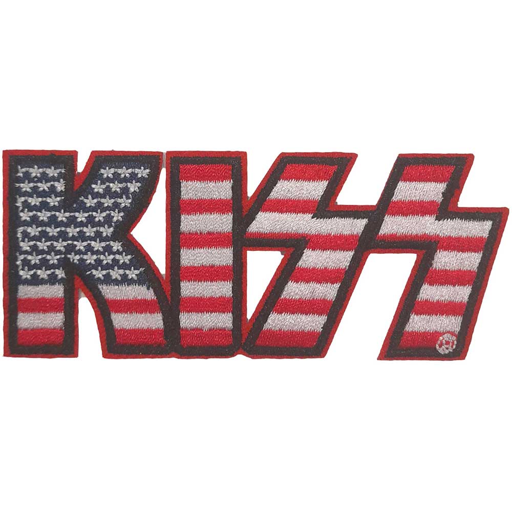 KISS STANDARD PATCH: AMERICAN FLAG LOGO