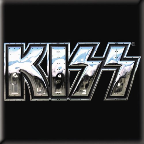 KISS FRIDGE MAGNET: CHROME LOGO