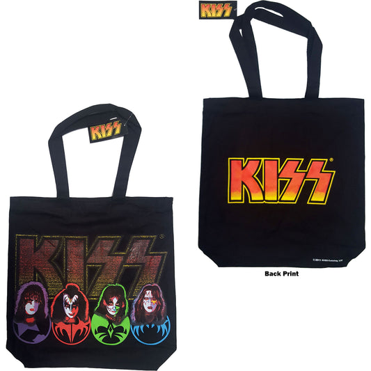KISS COTTON TOTE BAG: FACES & LOGO