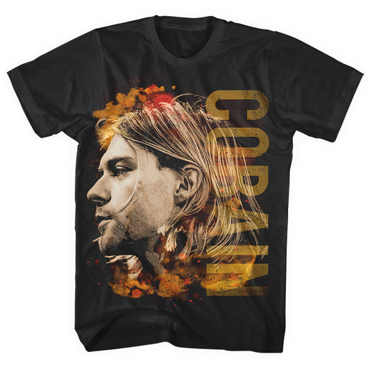 KURT COBAIN UNISEX T-SHIRT: COLOURED SIDE VIEW