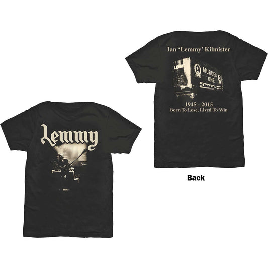LEMMY UNISEX T-SHIRT: LIVED TO WIN