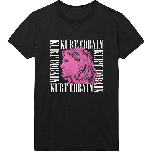 KURT COBAIN UNISEX T-SHIRT: HEAD SHOT FRAME