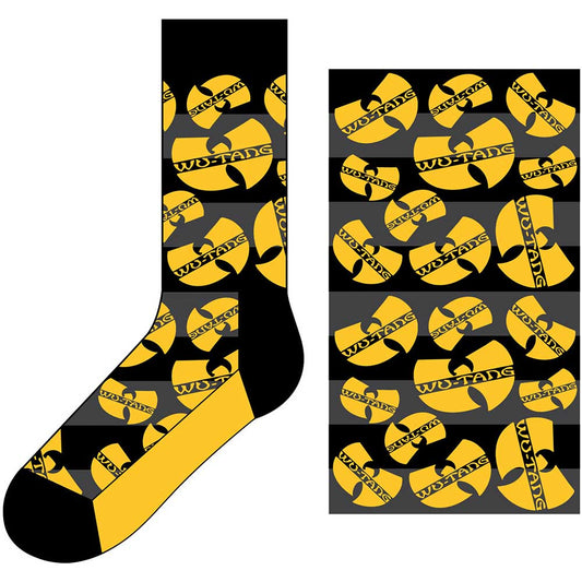 WU-TANG CLAN UNISEX ANKLE SOCKS: LOGOS YELLOW (UK SIZE 7 - 11)