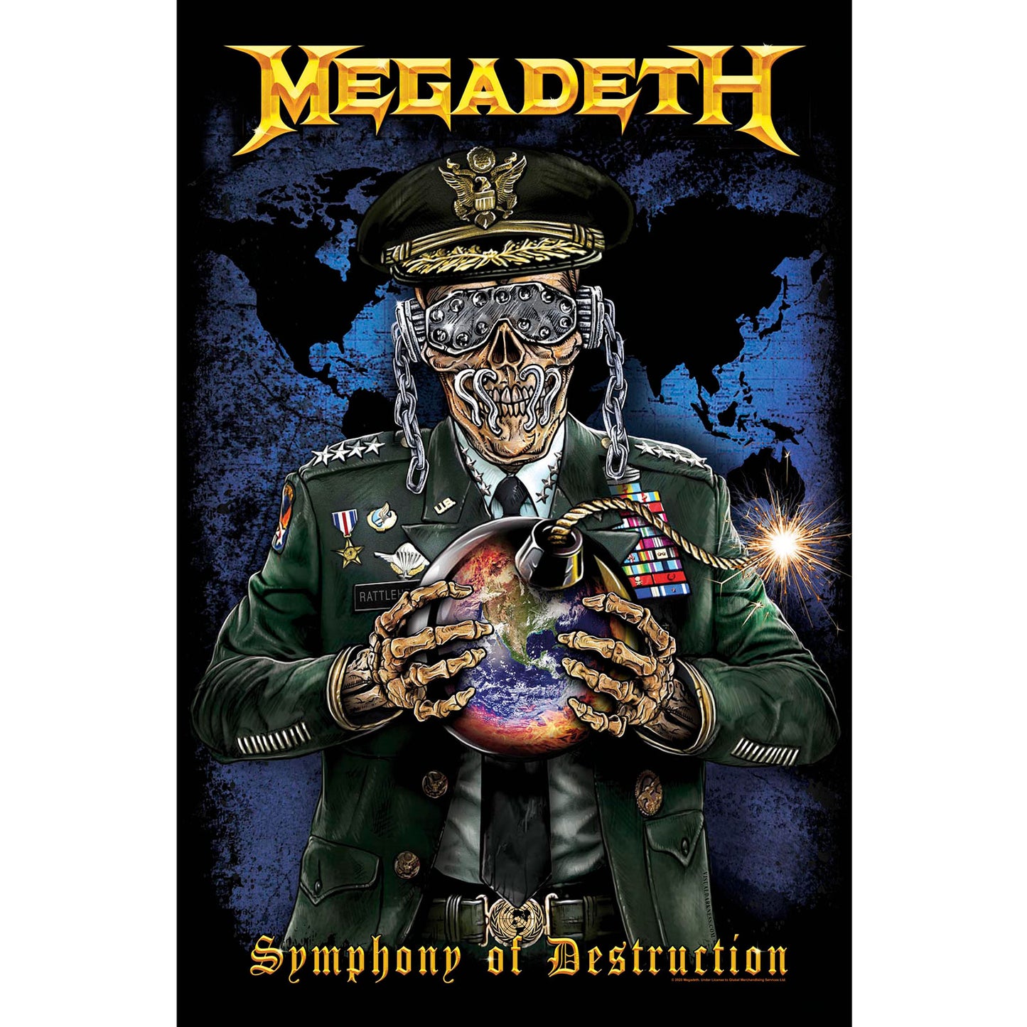 MEGADETH TEXTILE POSTER: SYMPHONY OF DESTRUCTION