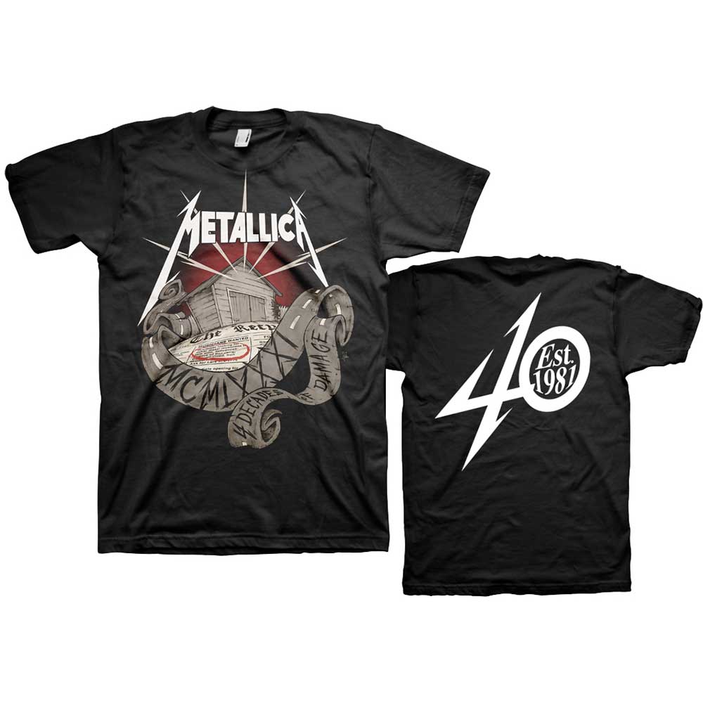 METALLICA UNISEX T-SHIRT: 40TH ANNIVERSARY GARAGE