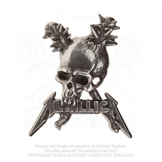 METALLICA PIN BADGE: DAMAGE INC SKULL