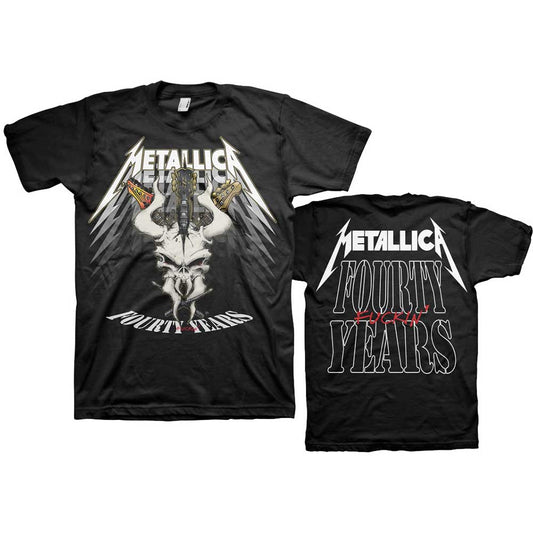 METALLICA UNISEX T-SHIRT: 40TH ANNIVERSARY FORTY YEARS 