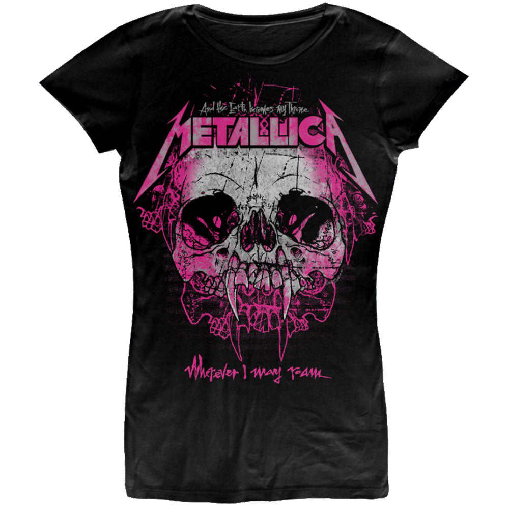 METALLICA LADIES T-SHIRT: WHEREVER I MAY ROAM