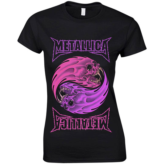 METALLICA LADIES T-SHIRT: YIN YANG PURPLE