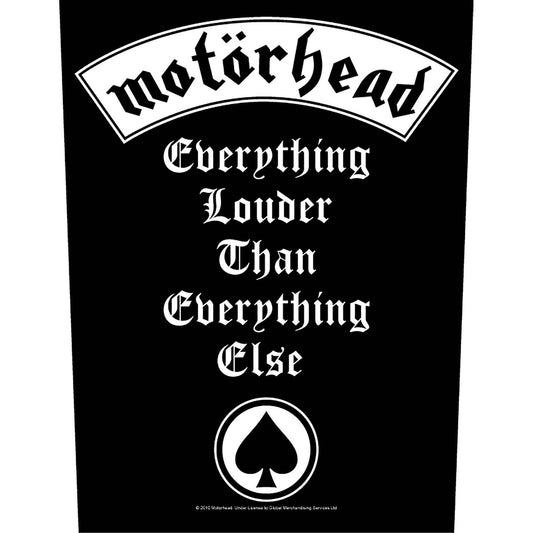 MOTORHEAD BACK PATCH: EVERYTHING LOUDER