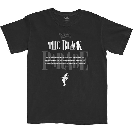 MY CHEMICAL ROMANCE UNISEX T-SHIRT: TRACK LISTING