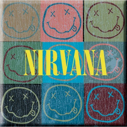 NIRVANA FRIDGE MAGNET: HAPPY FACE BLOCKS