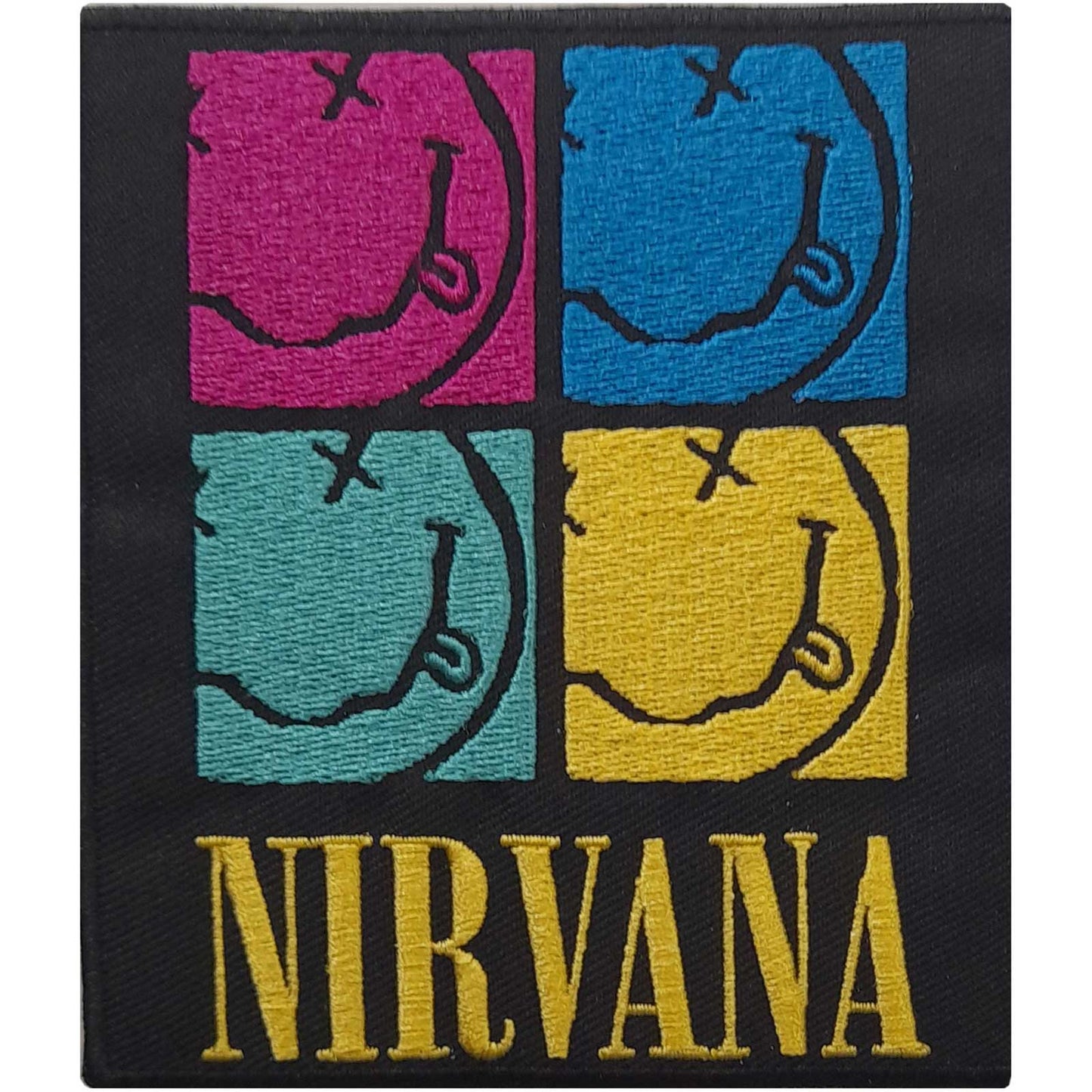 NIRVANA STANDARD PATCH: HAPPY FACES SQUARES