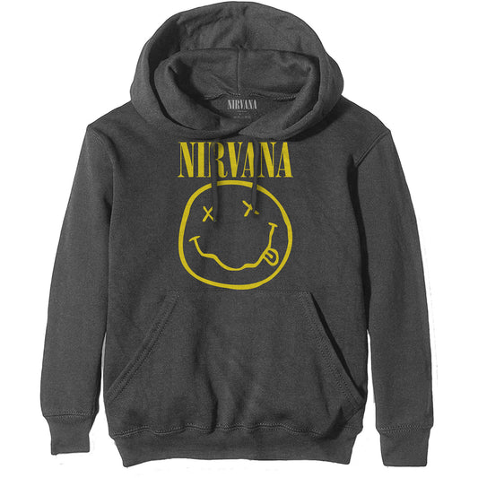 NIRVANA UNISEX HOODIE: YELLOW HAPPY FACE