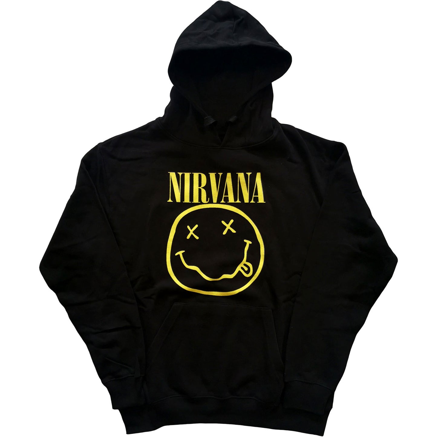 NIRVANA UNISEX PULLOVER HOODIE: YELLOW HAPPY FACE