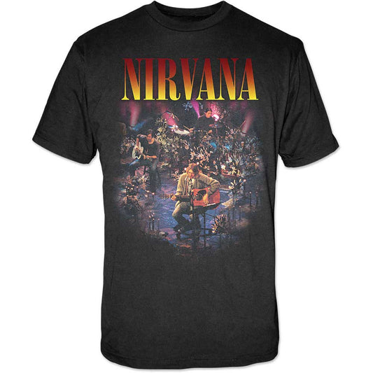 NIRVANA UNISEX T-SHIRT: UNPLUGGED PHOTO