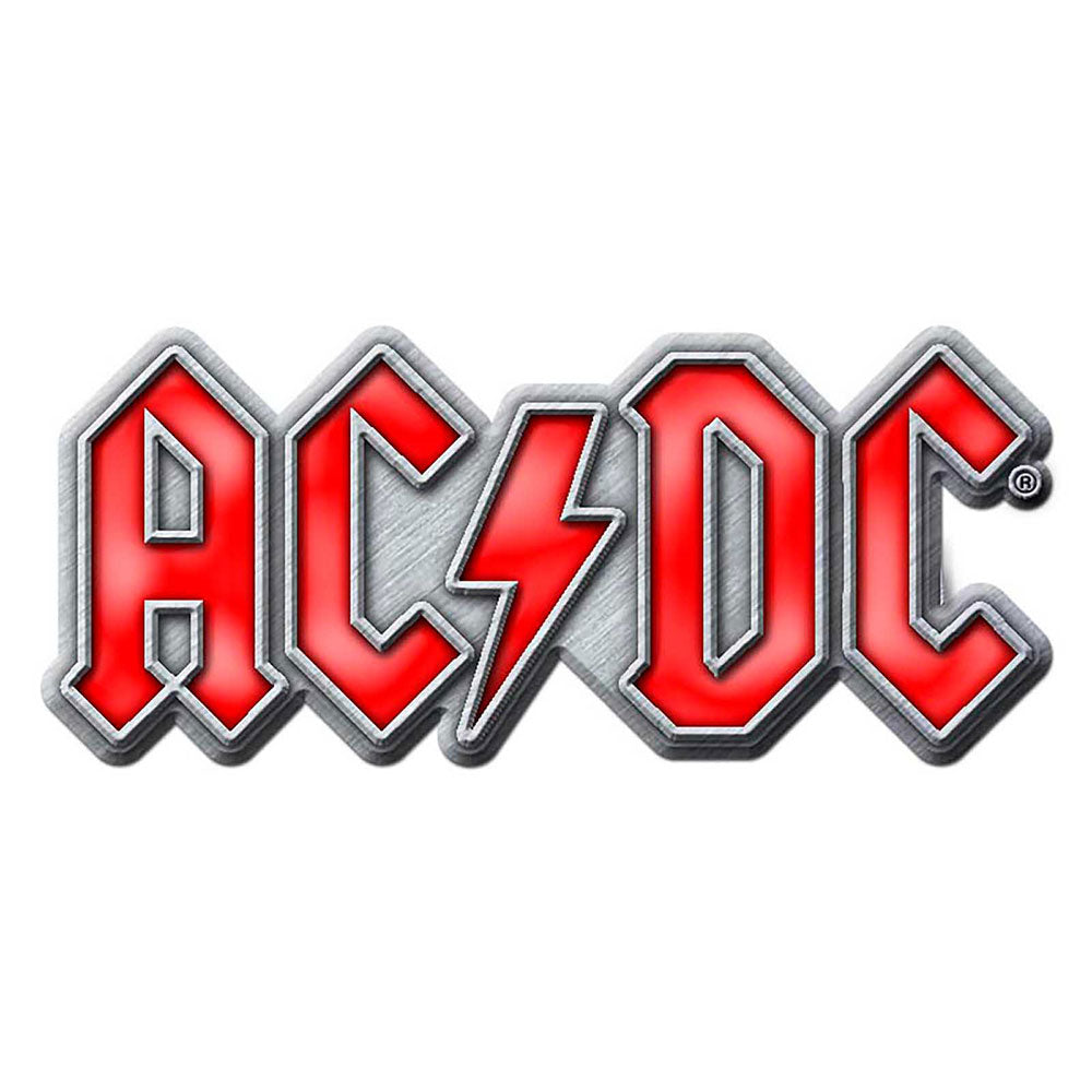 AC/DC PIN BADGE: RED LOGO